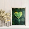 thumbnail image 2 of UXIEQU 12x16 Inch 2D Flat Green Love Quote Wall Art Heart Minimalist Bedroom Couples Gift Home Decor, 2 of 8