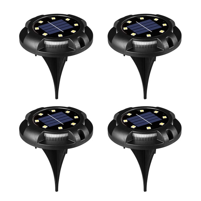 Paquete de 4 luces de panel de luz de piso solar para paisaje/jardín/patio/pasaje/entrada/acera Zhivalor CPB-US-DYP530-1