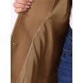 thumbnail image 5 of GRACE & GRANDEUR Women's Plus Size Button Detachable Hooded Long Sleeve Elegant Overcoat 3X Camel, 5 of 6