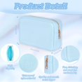 thumbnail image 3 of Bolsa de maquillaje Sweetude, bolsa de viaje de nailon, color azul cosmético, 6 unidades, 3 of 7