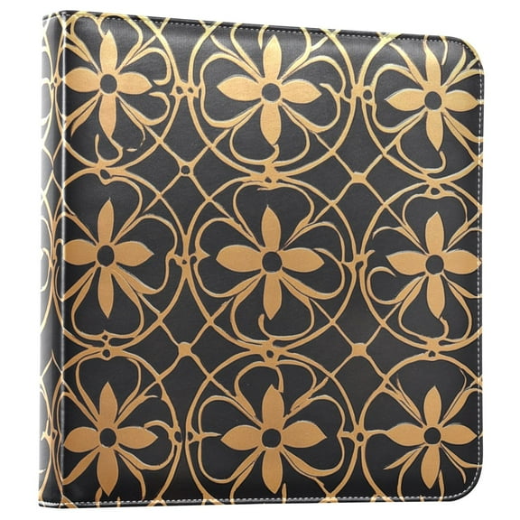 FORMRS 3 Ring Photo Album 4"x6" Self Adhesive Large Capacity PU Leather Cover, Classic Floral