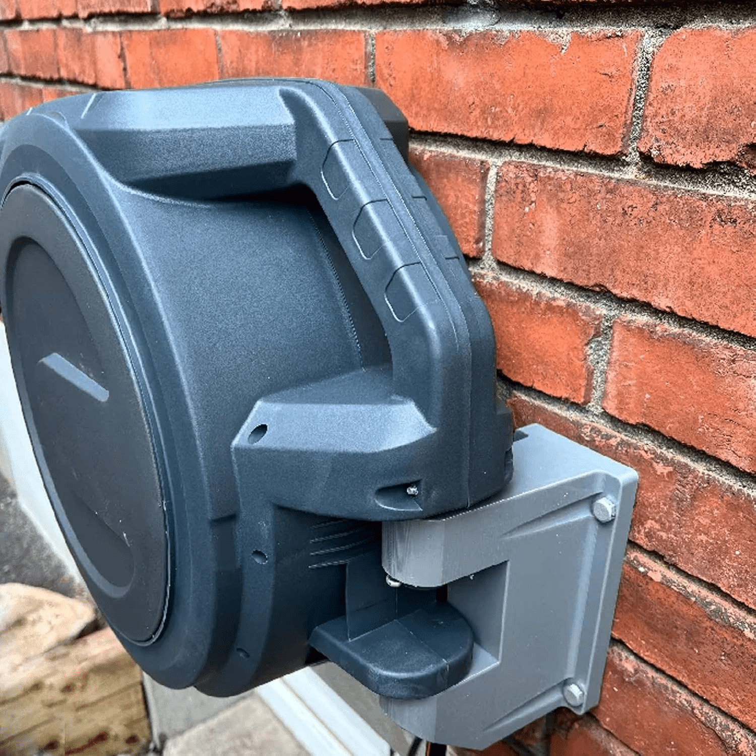 Wall Mount Compatible with Giraffe Tools AW30, 180 Degree Swivel Garden Hose Reel Wall Bracket, Direct Replacement Mounting Plate with Screw Holes