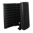 thumbnail image 3 of Mini escudo de aislamiento de 3 paneles plegables, espuma absorbente de alta densidad, tamaño compacto para vocal de oficina portátil, 3 of 9