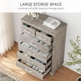 thumbnail image 4 of Garvee 45" Tall Dresser for Bedroom, 6-Drawer Wooden Chest of Drawers with Storage, Large Organizer Cabinet for Closet, Entryway & Living Room, Gray, 4 of 7