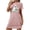 Pink, variant on Xfvqtps Womens Nightgown Cute Chest Print Ghost Cropped Short Sleeve Crewneck Solid Color Fashion Comfortable Pajamas Pink
