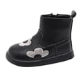 thumbnail image 1 of NOKIO Girls Velvet Side Zipper Boots Children’s Comfortable Short Boots for Spring Autumn Winter Easy On/Off Casual Shoes, 1 of 9