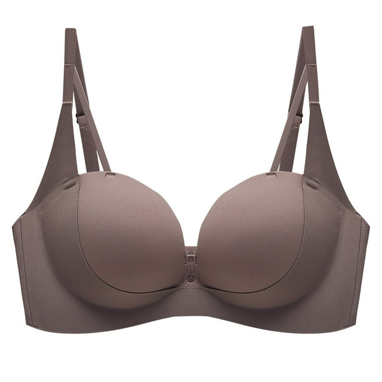 CLZOUD Bras for Women Full Coverage Push Up Finger Cup Small Chest