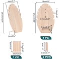 thumbnail image 6 of 1Set Wooden Necklace Display Stand, 5 Slots Leaf Shape Jewelry Holder Chain Organizer Adjustable Length Necklace Bracelet Easel with Pegs in Back for Home Store Jewelry Show, 6 of 8