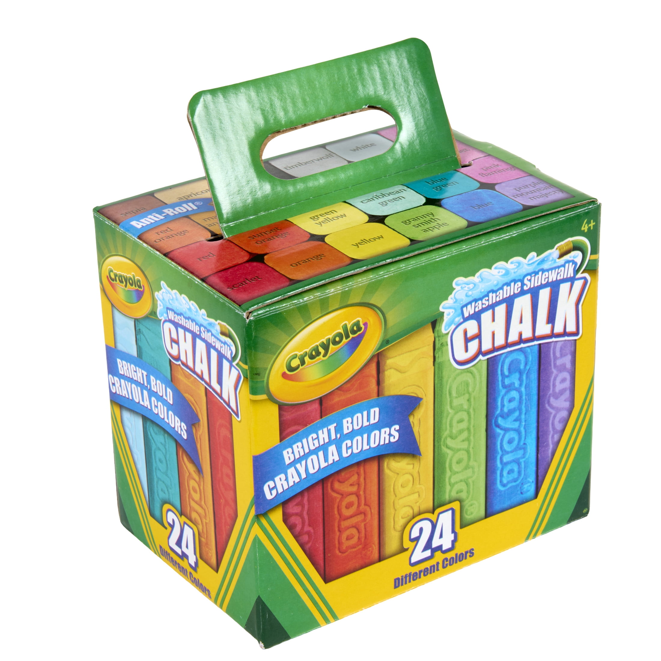 Crayola Washable Sidewalk Chalk, 24 Ct, Outdoor Toys, Summer Activities for Kids, Screen Free Play, Arts and Crafts, Creative Gifts for Kids, Ages 4+