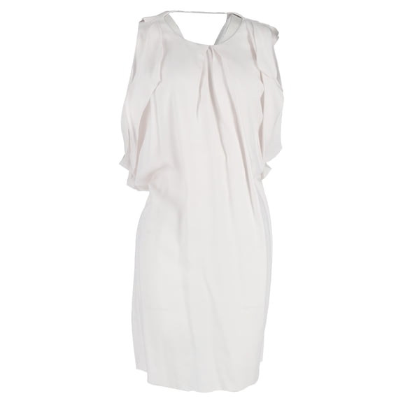 Pre-Owned Acne Studios Sleeveless Knee-Length Dress in White Viscose