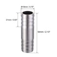 thumbnail image 2 of Uxcell Stainless Steel 19x54mm Straight Barb Hose Fitting Polishing 2 Pack, 2 of 4