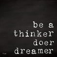 thumbnail image 3 of Jaxn Blvd. 20x20 Black Modern Framed Museum Art Print Titled - Be a Thinker, Doer, Dreamer, 3 of 5