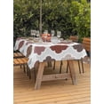 thumbnail image 2 of Moroccan Geometric Outdoor Tablecloth - 60x84 Inch Rectangle Dining Table Cover, Vintage Boho Rhombic Pattern Red Gray Waterproof Outdoor Table Cloth with Umbrella Hole & Zipper for Picnic/Patio, 2 of 7