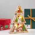 thumbnail image 1 of 1 Pcs Wooden Christmas Table Lamp for Christmas, Christmas Decorations Wooden Lighted Christmas Tree Decoration LED Christmas Tree Mall Window Decoration, 1 of 3
