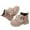 Khaki, variant on HAOTAGS Toddler Girls Boots, Lace-Up Side Zipper School Slip-Resistant Shoes Khaki 11 Little Kids