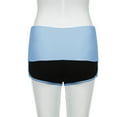 thumbnail image 3 of Contrast Patchwork Fold Over Fitted Yoga Shorts Women High Waist Sports Casual Short Pants Wide Waistband Workout Shorts, 3 of 9
