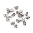 thumbnail image 3 of 100pcs Tarnish Resistant 304 Stainless Steel Ear Nuts Butterfly Earring Backs for Post Earrings Flower Stainless Steel color 6.5x6x3.5mm Hole: 1mm, 3 of 3