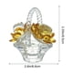 thumbnail image 3 of Decoración De Cristal 1 pc Crystals Rose Basket Ornament Glass in Yellow for Car Interior and Home Decor Valentines Day Gift 3.35x2.56" JASKFLY, 3 of 9