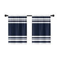 thumbnail image 2 of Striped Rod Pocket Kitchen Curtains,Navy Blue White Tier and Valance Curtains,Light Filtering Short Window Treatments for Bathroom,Bedroom,Living Room and Cafe, 2 of 5