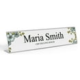 thumbnail image 1 of Printtoo Personalized Desk Name Plate Pretty Floral Custom Acrylic Office Desk Name Plate Accessory 2x10 Inches, 1 of 5