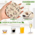 thumbnail image 2 of Yayeee 6 PCS Drink Coasters with Holder Set Woven Absorbent Round Tabletop Hot Pad, Floral Plaid, 2 of 7