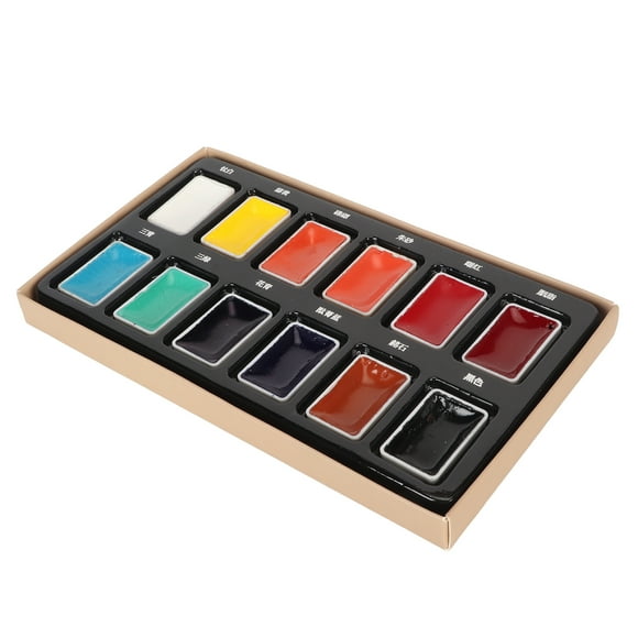 Water Color Paint, Vibrant Bright Watercolor Paint 12 Colors Portable Durable  For Coloring