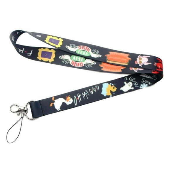 Friends Central Perks Black LANYARD ID Holder Keychain