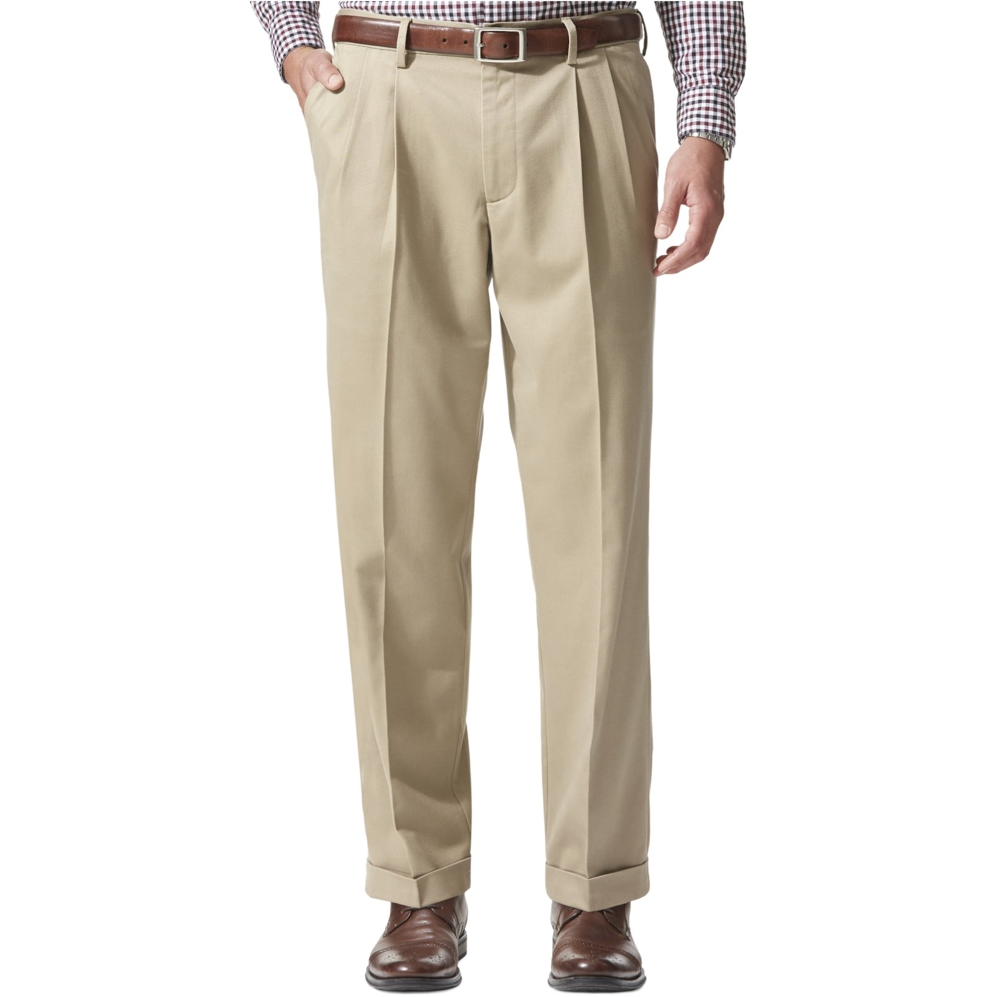 Dockers Mens Comfort Khaki Relaxed Casual Trouser Pants - Walmart.com