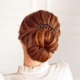 thumbnail image 4 of BEMS-horquilla para el pelo de 4 piezas, peine lateral retro en forma de U negro,, 4 of 4