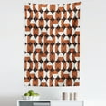 thumbnail image 1 of Mid Century Tapestry, Repeating Bicolor Circles in Vertical Order with Varying Directions, Fabric Wall Hanging Decor for Bedroom Living Room Dorm, 5 Sizes, Seal Brown Cinnamon, by Ambesonne, 1 of 1