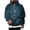Blue, variant on Hsovts Fall Season Halloween Themed Hooded Sweatshirt for Men, Pumpkin Spider Web Ghost All Over Print Casual Loungewear Pullover Beige L