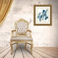 thumbnail image 3 of Vess, June Erica 26x32 Gold Ornate Wood Framed with Double Matting Museum Art Print Titled - Indigo Facets III, 3 of 4