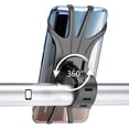 thumbnail image 1 of Soporte de silicona para teléfono para bicicleta y motocicleta, Universal, giratorio de 360°, Compatible con teléfonos inteligentes de 4,0 a 6,5 ​​pulgadas, 1 of 5