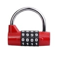 thumbnail image 1 of Weatherproof Security Padlock Portable Heavy Duty 4 Dial Digit Combination Lock Outdoor Gym, 1 of 7