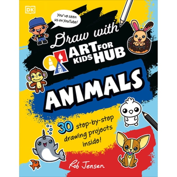 Pre-Owned Draw with Art for Kids Hub Animals (Paperback) 0744098882 9780744098884