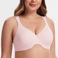 thumbnail image 6 of MELENECA Women's Minimizer Seamless Unlined Comfortable Plus Size Underwire Bra Soft Pink 34G, 6 of 6