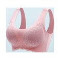thumbnail image 1 of Conjunto de lencería Sujetador de encaje para mujer, sujetador cómodo y transpirable, ropa interior de fácil cierre (rosa XXXL) Kuymtek Rosa T 3EG para Mujer, 1 of 5