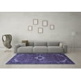 thumbnail image 3 of Ahgly Company Machine Washable Indoor Square Persian Blue Traditional Area Rugs, 7' Square, 3 of 4