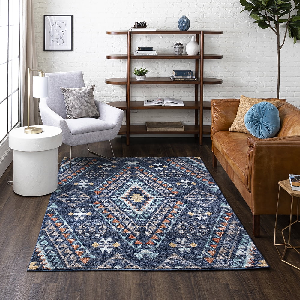 Mohawk Home Onslow Indoor Geometric Area Rug, Blue, 7'10" x 10'