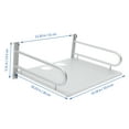 thumbnail image 2 of HORIALENCE 1 Pce Support de Rangement Mural Support en Aluminium Argenté Plaqué pour Rangement de Télé, Décodeur et Écran, 2 of 7