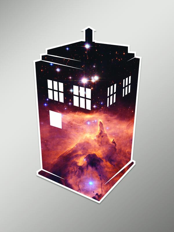 Outer Space Tardis Doctor Who Vinyl Decal Sticker | Cars Trucks Vans ...