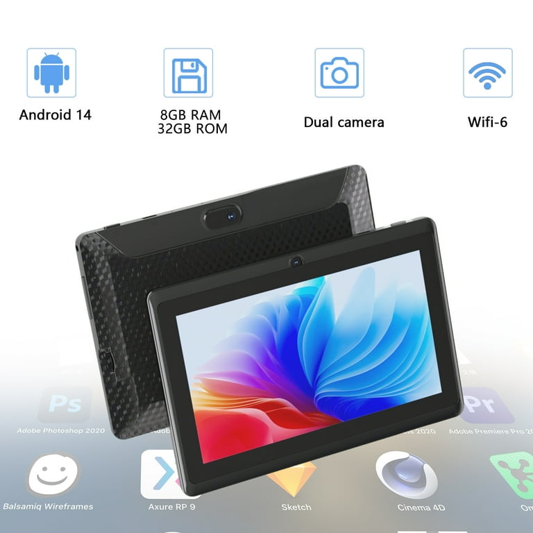 Android 14 Tablet 7 Inch with Case, 8GB (4+4 Expandable) RAM 32GB