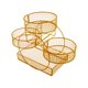 thumbnail image 4 of Cesta de frutas de varios niveles, organizador de almacenamiento de cocina, mesa de fiesta, centro de mesa Oro, 4 of 9