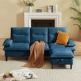 thumbnail image 5 of Pingliang Home Sectional Sofa with Storage Ottoman, 3 Seat L Shaped Chenille Couch Sofa for Living Room Apartment Office Home Small Space, 5 of 10