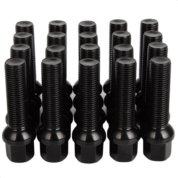 SCITOO 20Pcs 14x1.5 Extended Lug Bolts Shank 45mm Overall 69mm Ball Seat Wheel Lug Studs Fit for 100 100 Quattro 200 5000 5000 Quattro 80 80 Quattro 90 90 Quattro A1 A3 A3 e-tron