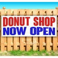 thumbnail image 1 of Donut Shop Now Open 13 oz Vinyl Banner With Metal Grommets, 1 of 4