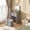 Gray, variant on 3-in-1 Vanity Desk with Lights & Flip Mirror, Small Makeup Vanity Set with Hidden Stool and Storage Drawers, Space-Saving Dressing Table for Bedroom, White