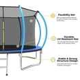 thumbnail image 4 of Mersco 12FT/14FT Trampoline for Kids with Mulifunctional Target Cloth,Outdoor Recreational Trampolines with Enclosure Net, Ladder,Jumping Trampoline SPACE for Kid Birthday and Festival Gift,Blue, 4 of 11
