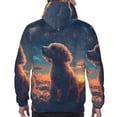thumbnail image 3 of Bingfone Starry Sky Cloud Puppy Men's Drawstring Hoodie Long Sleeve Pocket Sweatshirts-Large, 3 of 6