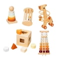 thumbnail image 2 of 5 piezas de juguete de madera para bebés Los juguetes para educación preescolar sonda instrumentos musicales de aprendizaje temprano para niños para, 2 of 9